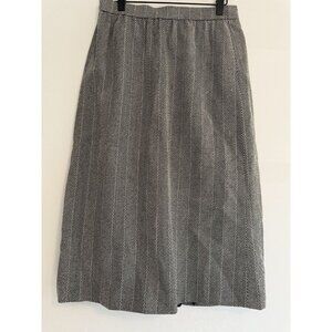Louis‎ Feraud Wool Pencil Skirt Button Sz 10
